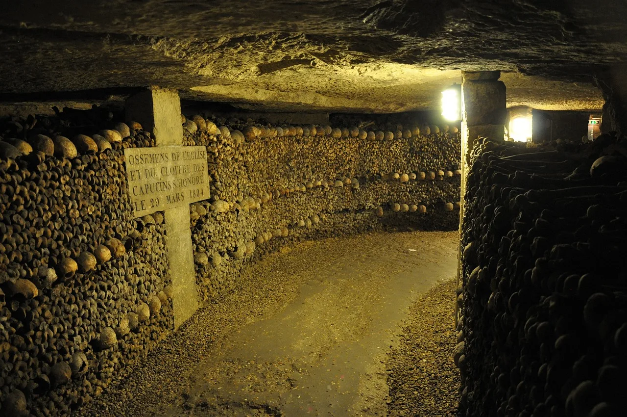 paris, catacombs, graveyard